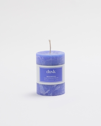 Violet & Golden Orchid Maldives Scented Pillar Candle