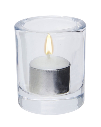 Clear Glass Tealight Candle Holder