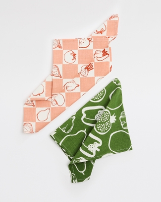 Cotton Tea Towel 2 Pack - Dinner Club
