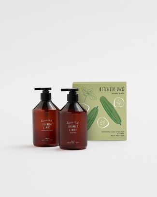 Kitchen Duo: Cucumber & Mint Hand Wash &  Dishwashing Liquid Set 480ml