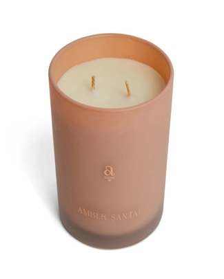 Bergamot & Sandalwood Amber Santal 2 Wick Scented Candle