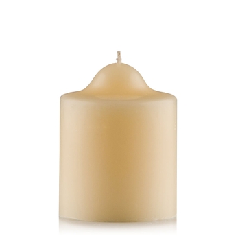 Ivory Unscented Pillar Dome Candle