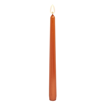 Rose Gold Metallic Unscented Taper Candle