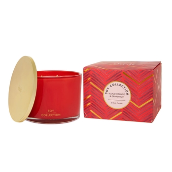 Blood Orange & Grapefruit 3 Wick Soy Scented Candle
