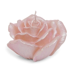 Sugarplum Pink Glitter Rose Novelty Candle