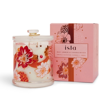 Red Amber & Sandalwood Isla Scented Candle 380g