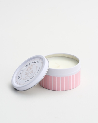 Vintage Rose Brew Candle in Tin 95g