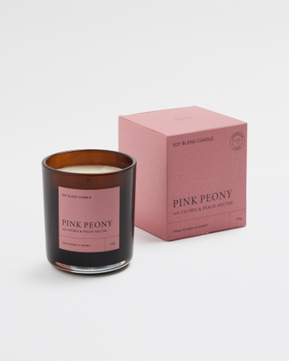 Pink Peony with Lychee & Peach Nectar Soy Candle 275g