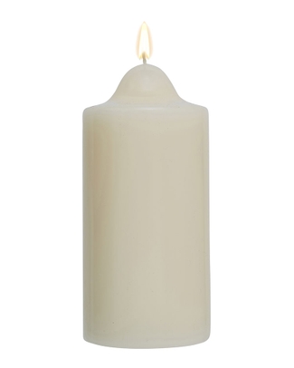 Ivory Unscented Pillar Dome Candle
