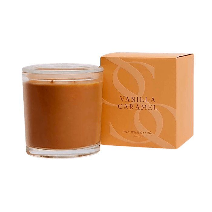 Vanilla Caramel 2 Wick Scented Candle