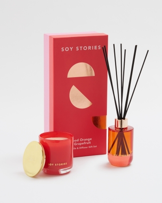 Blood Orange Little Luxuries Soy Gift Set 1 Wick 100ml Reed