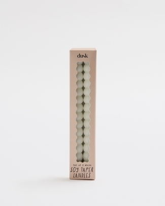 White Soy Taper Candle  3hr - 2 piece set