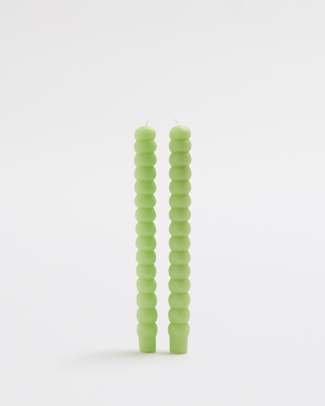 Green Soy Taper Candle  3hr - 2 piece set