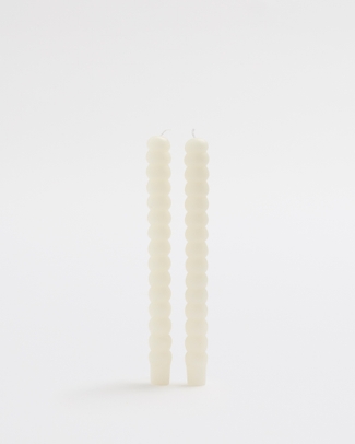 White Soy Taper Candle  3hr - 2 piece set