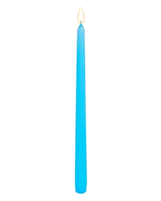 Light Blue Unscented Taper Candle