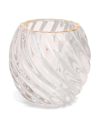 Vera Glass Gold Rim Tealight Holder