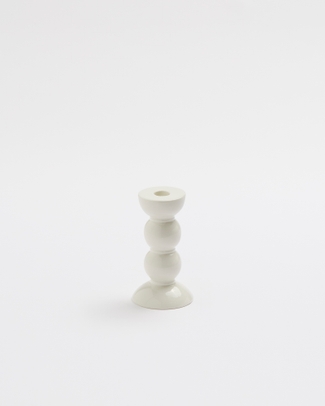White Tall Taper Holder
