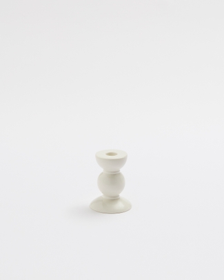 White Short Taper Holder