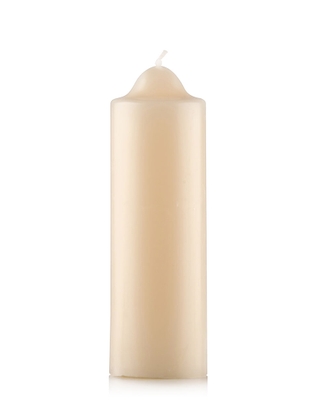 Ivory Unscented Pillar Dome Candle