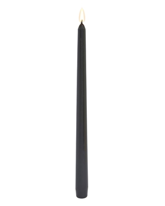 Black Unscented Taper Candle