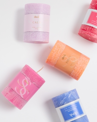 Lavender & Rose Calm Scented Pillar Candle