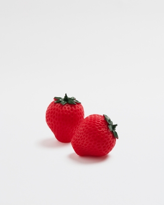 Small Strawberry Unscented Candle 2pk