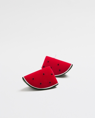 Small Watermelon Unscented Candle 2pk