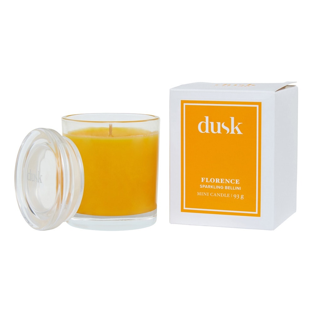 dusk's Top Candles for 2021: Florence - Sparkling Bellini Mini Scented Candle